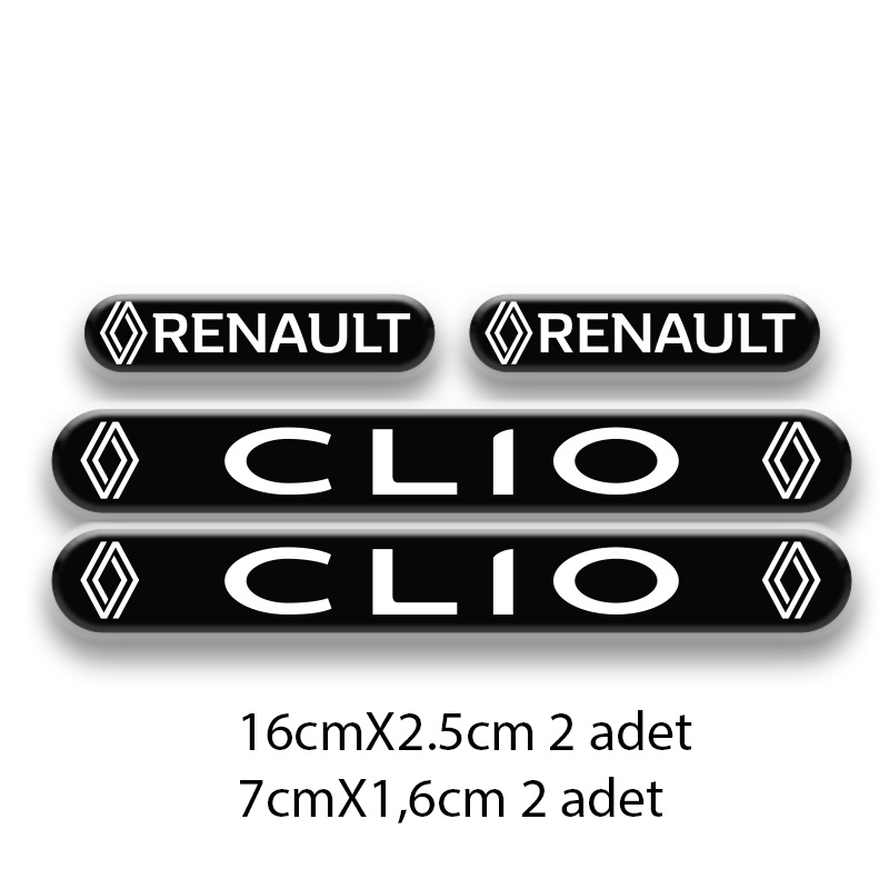 CLİO 3D DAMLA 4'LÜ OTO STİCKER SET 4