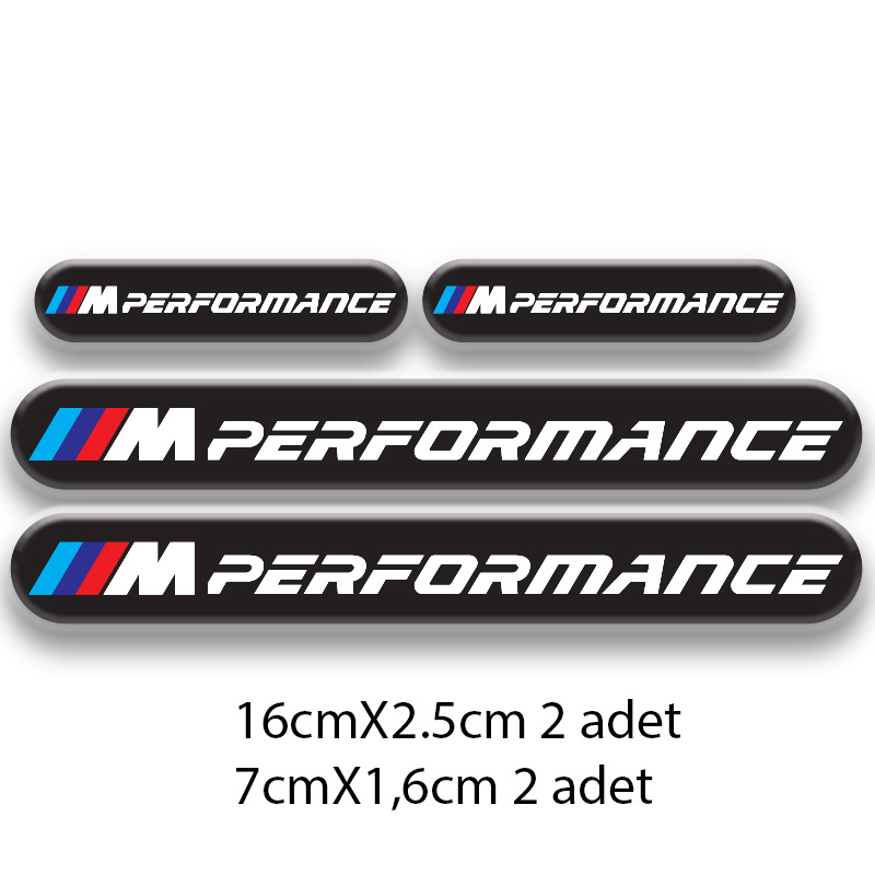M PERFORMANCE BMW 3D DAMLA 4'LÜ OTO STİCKER SET 1