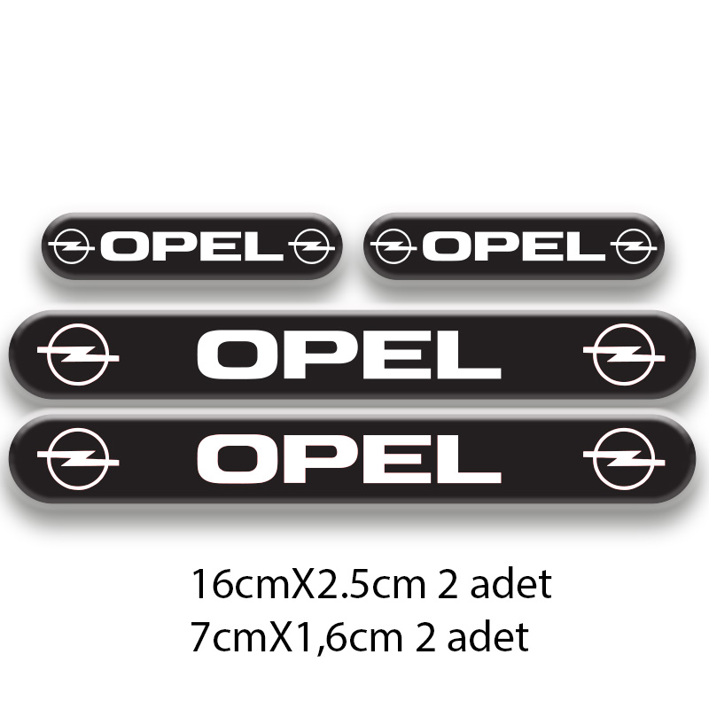 OPEL 3D DAMLA 4'LÜ OTO STİCKER SET 2