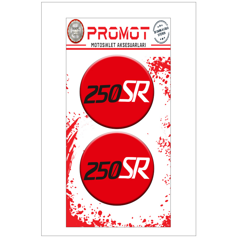 CF MOTO 250 SR 3D KABARTMALI DAMLA STİCKER 5CMx5CM 01