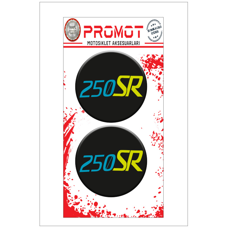 CF MOTO 250 SR 3D KABARTMALI DAMLA STİCKER 5CMx5CM 04