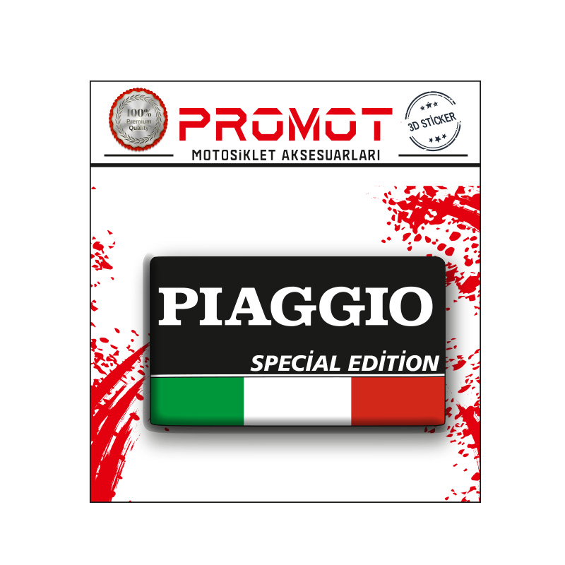 PİAGGİO 3D DAMLA LOGO  STİCKER 7x4CM  3