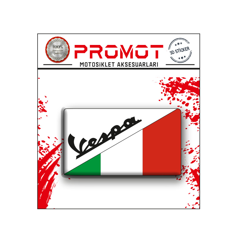 VESPA UYUMLU 3D DAMLA LOGO  STİCKER 7x4CM  2