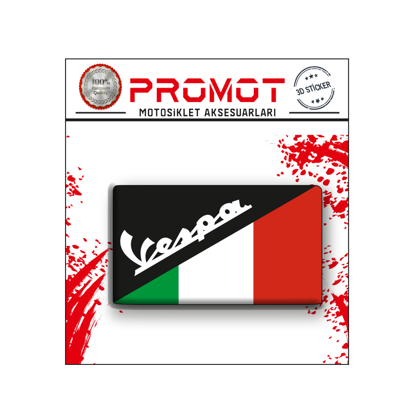 VESPA UYUMLU 3D DAMLA LOGO  STİCKER 7x4CM  3