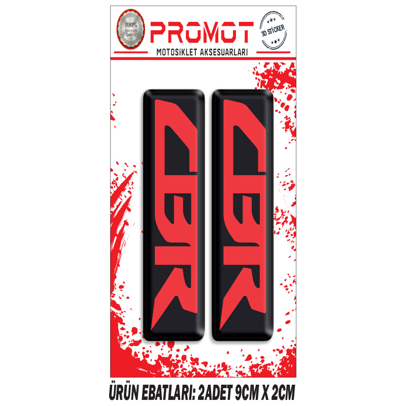 CBR ÖN MAŞA 3D KABARTMALI 2'Lİ DAMLA STİCKER 2