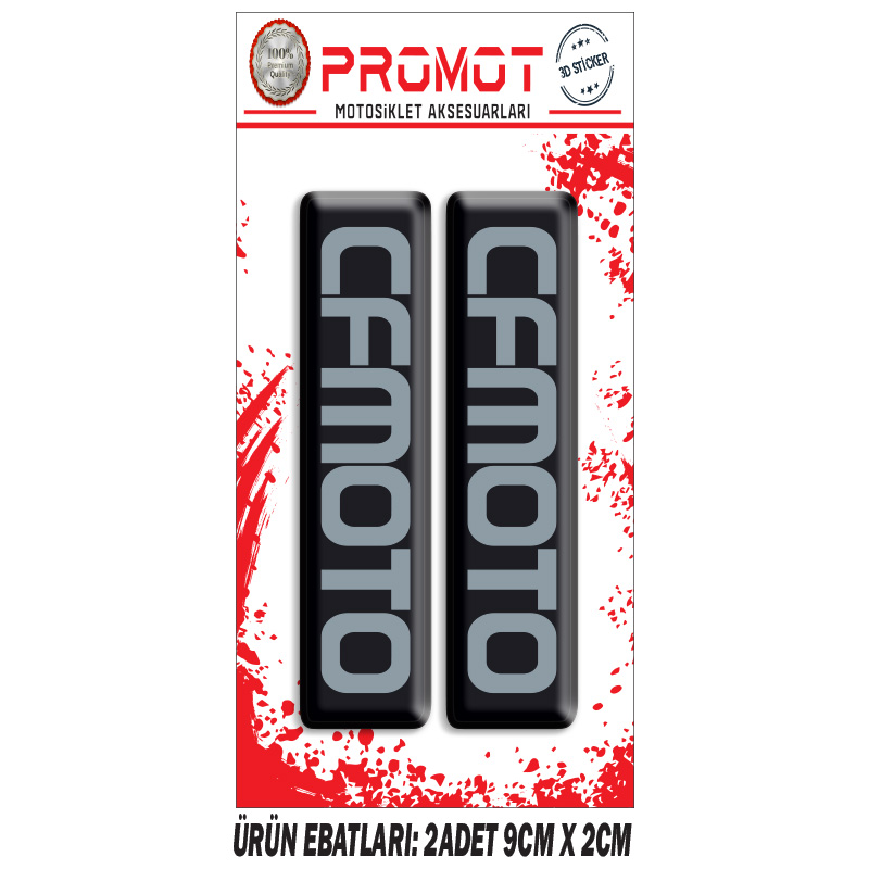CFMOTO ÖN MAŞA 3D KABARTMALI 2'Lİ DAMLA STİCKER 1