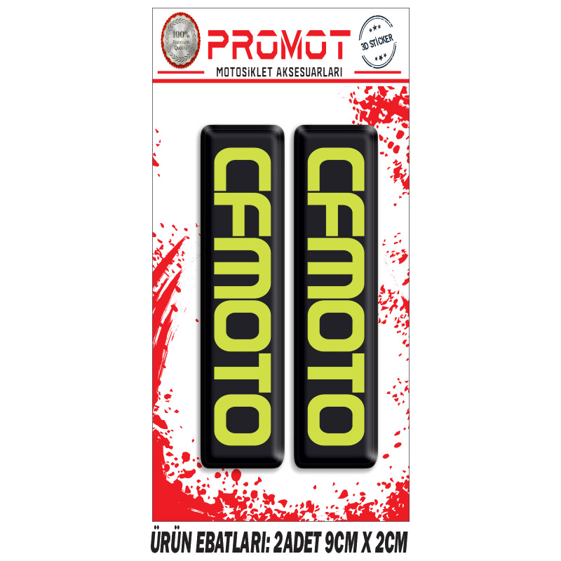 CFMOTO ÖN MAŞA 3D KABARTMALI 2'Lİ DAMLA STİCKER 3