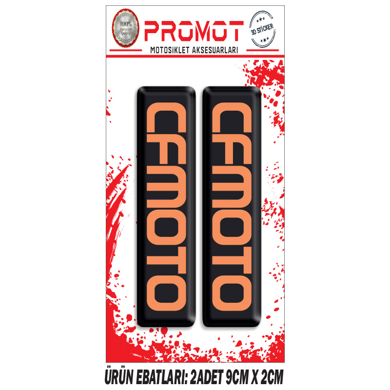 CFMOTO ÖN MAŞA 3D KABARTMALI 2'Lİ DAMLA STİCKER 5