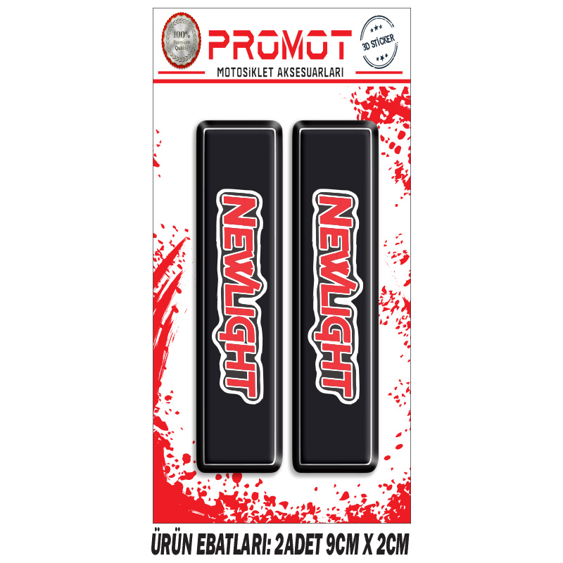 RKS NEWLİGHT ÖN MAŞA 3D KABARTMALI 2'Lİ DAMLA STİCKER 2