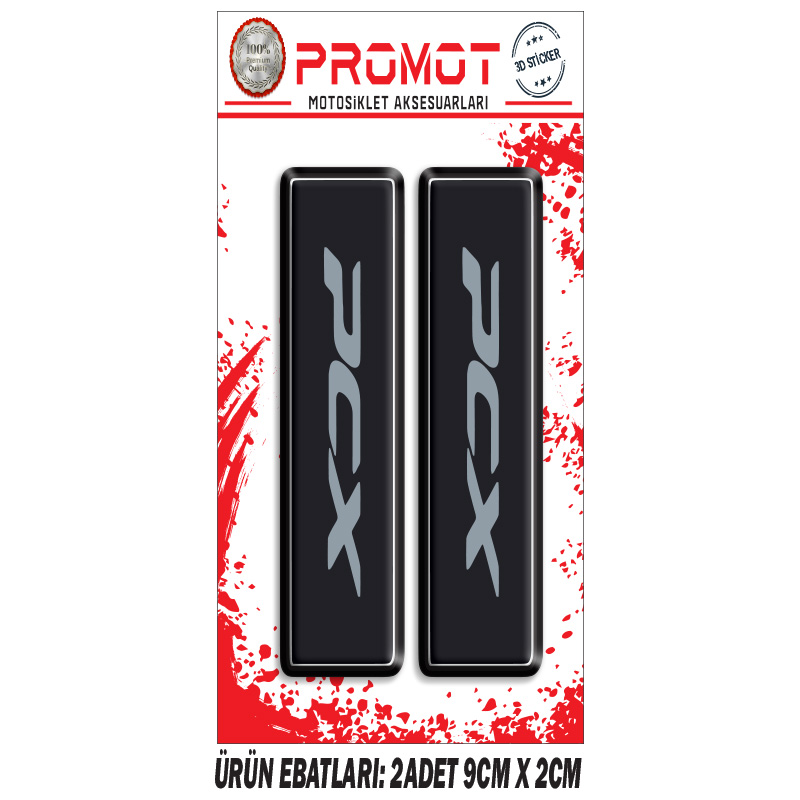 PCX 125-150 ÖN MAŞA 3D KABARTMALI 2'Lİ DAMLA STİCKER 1
