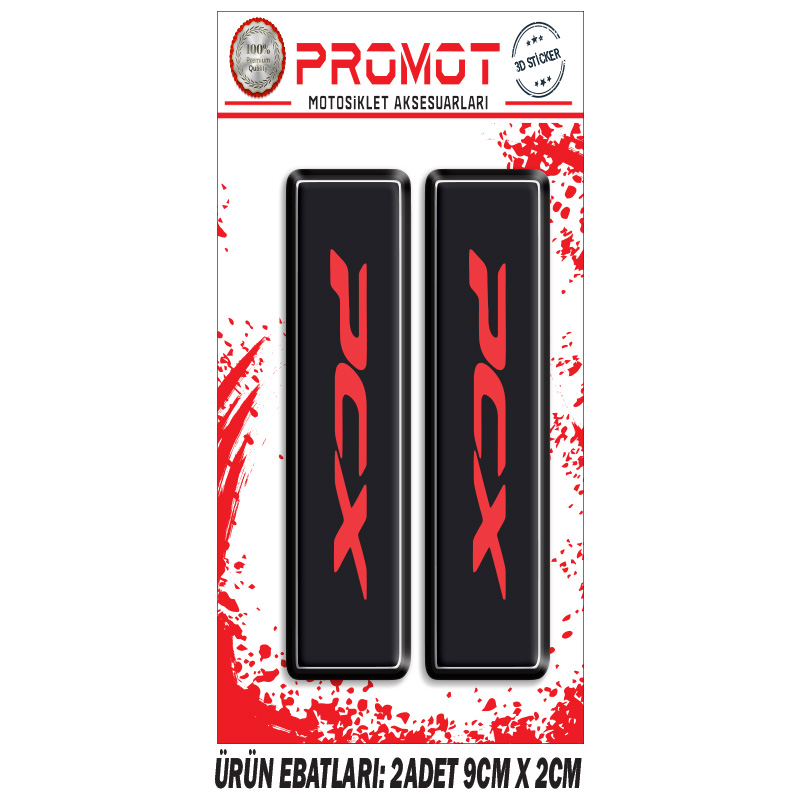 PCX 125-150 ÖN MAŞA 3D KABARTMALI 2'Lİ DAMLA STİCKER 3