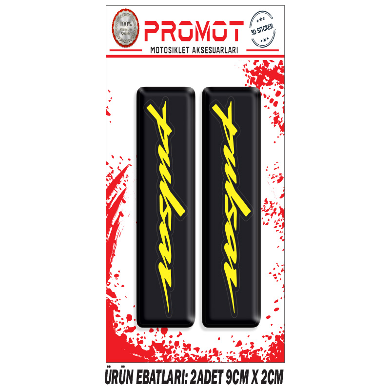 PULSAR  ÖN MAŞA 3D KABARTMALI 2'Lİ DAMLA STİCKER 3