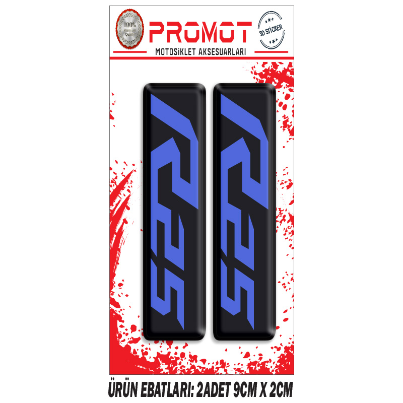 R25 YAMAHA ÖN MAŞA 3D KABARTMALI 2'Lİ DAMLA STİCKER 3
