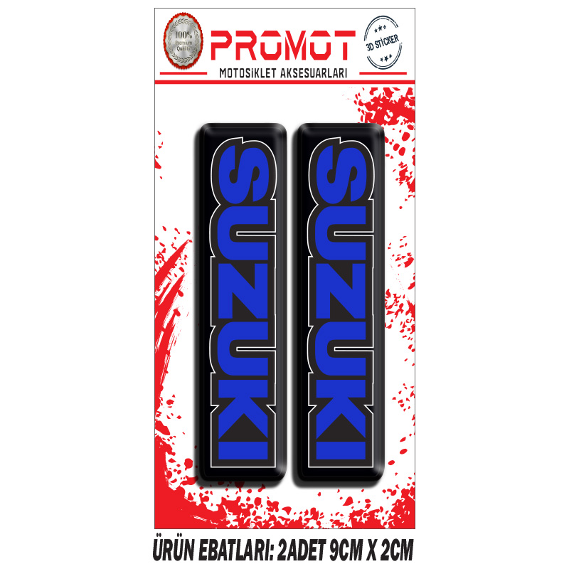 SUZUKİ ÖN MAŞA 3D KABARTMALI 2'Lİ DAMLA STİCKER 001
