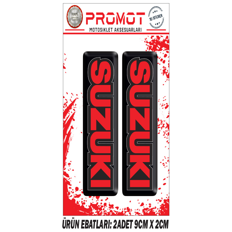 SUZUKİ ÖN MAŞA 3D KABARTMALI 2'Lİ DAMLA STİCKER 002