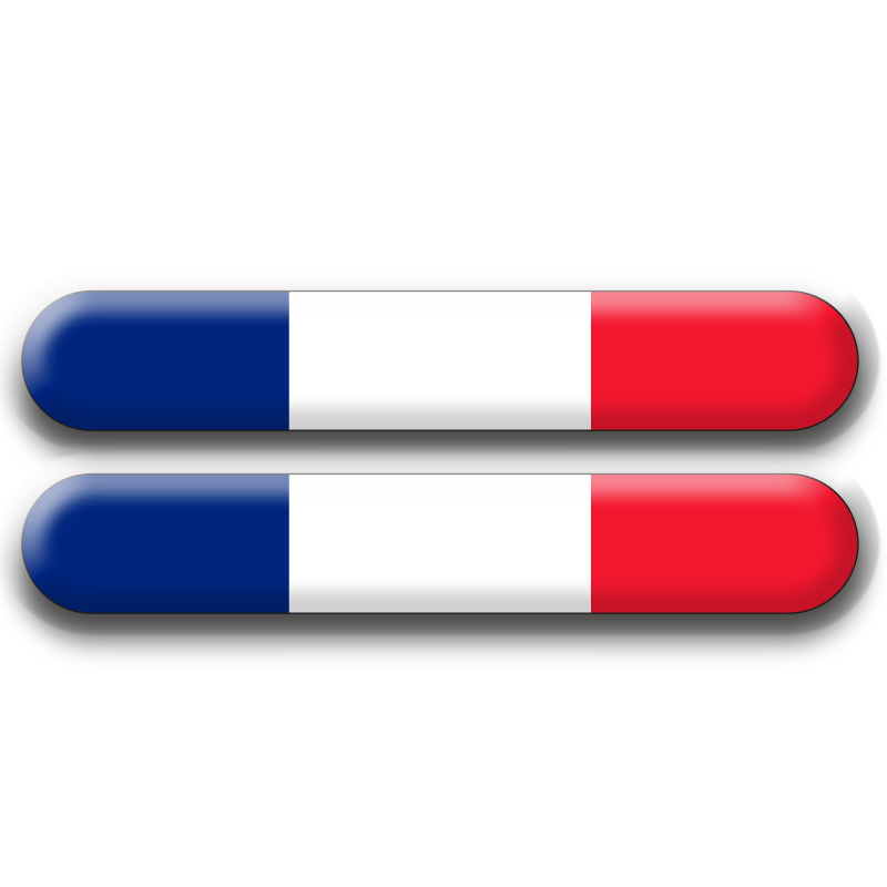 FRANSA 3D KABARTMALI 2 Lİ DAMLA STİCKER 1