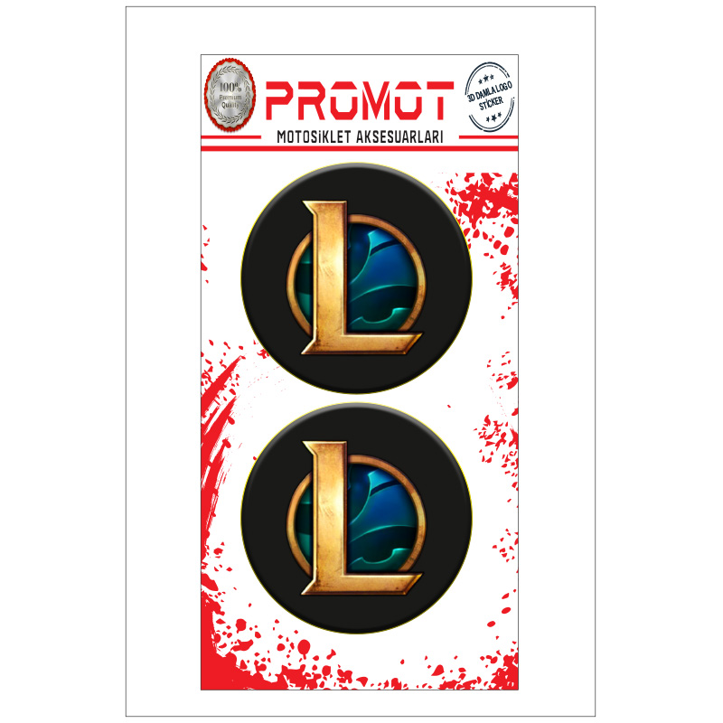 League Of Legends TASARIMLI 3D KABARTMALI DAMLA LOGO STİCKER 5cm 01