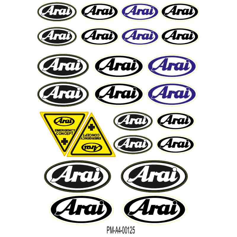 SPONSOR ARAİ TASARIMLI EKİPMAN KASK MOTORSİKLET STİCKER SETİ 01