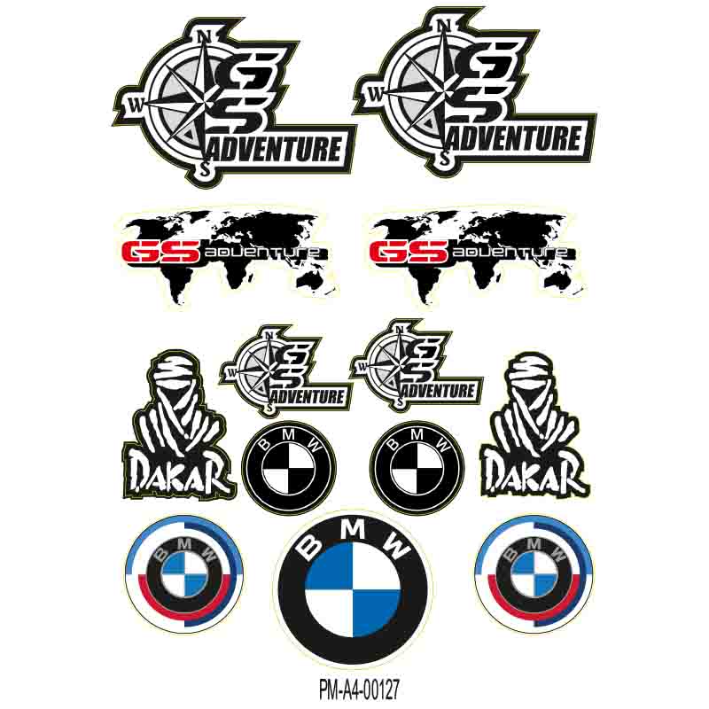 SPONSOR  DAKAR ADVENTURE TASARIMLI EKİPMAN KASK MOTORSİKLET STİCKER SETİ 02