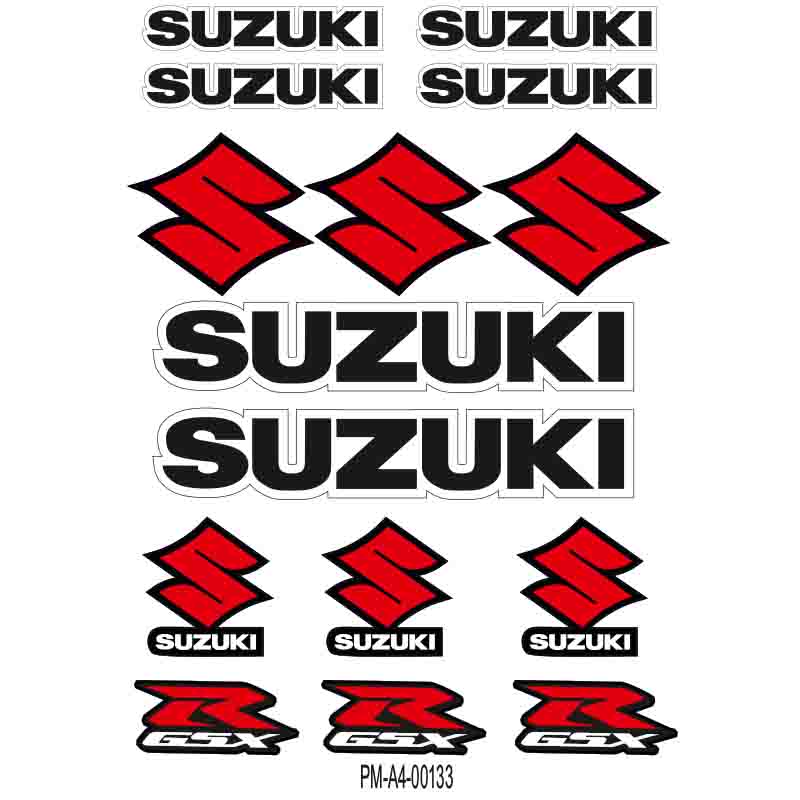 SPONSOR SUZUKI TASARIMLI EKİPMAN KASK MOTORSİKLET STİCKER SETİ 01