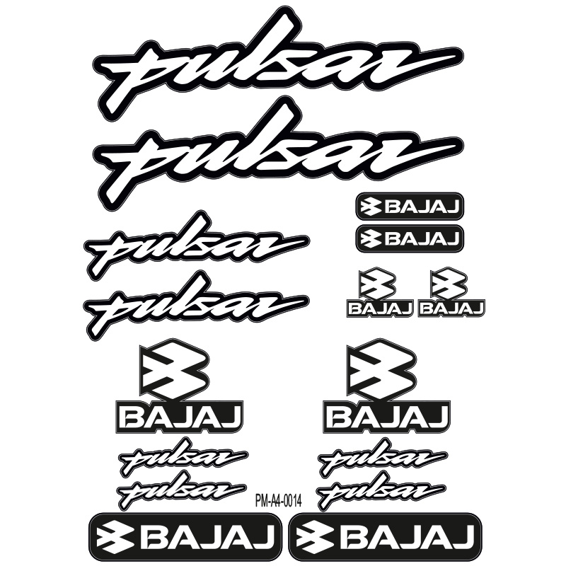 PULSAR BAJAJ MOTOSİKLET STİCKER SETİ A4 EBATI ÇOKLU STİCKER 01