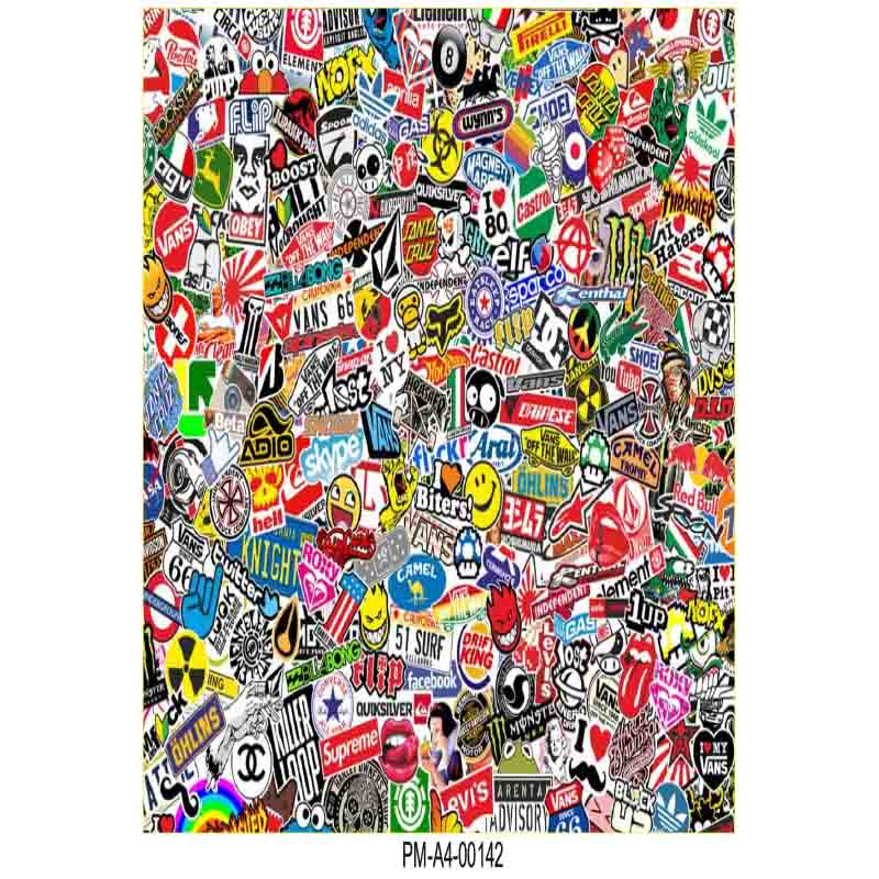 HELLAFLUSH TASARIMLI EKİPMAN KASK MOTORSİKLET STİCKER SETİ 08