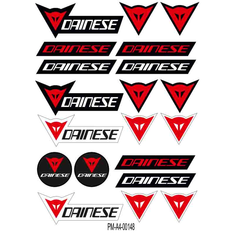 SPONSOR DAINESE TASARIMLI EKİPMAN KASK MOTORSİKLET STİCKER SETİ 01