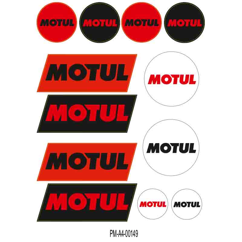 SPONSOR MOTUL KARIŞIK TASARIMLI EKİPMAN KASK MOTORSİKLET STİCKER SETİ 01