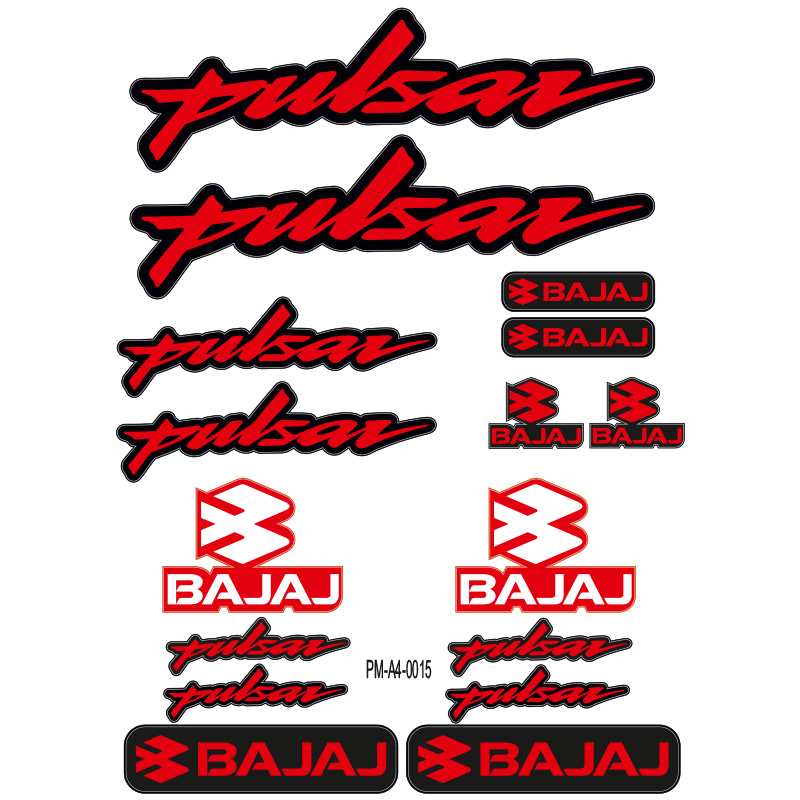 PULSAR BAJAJ MOTOSİKLET STİCKER SETİ A4 EBATI ÇOKLU STİCKER 02