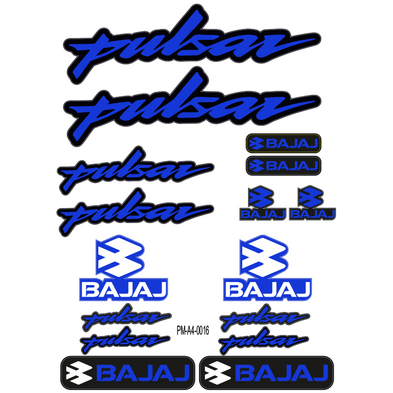 PULSAR BAJAJ MOTOSİKLET STİCKER SETİ A4 EBATI ÇOKLU STİCKER 03