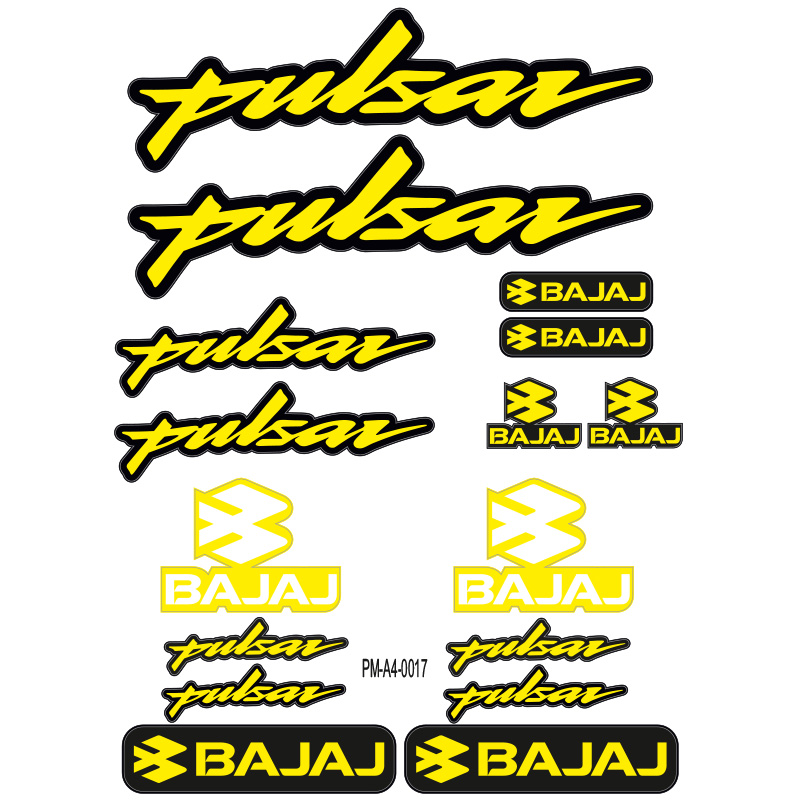 PULSAR BAJAJ MOTOSİKLET STİCKER SETİ A4 EBATI ÇOKLU STİCKER 04