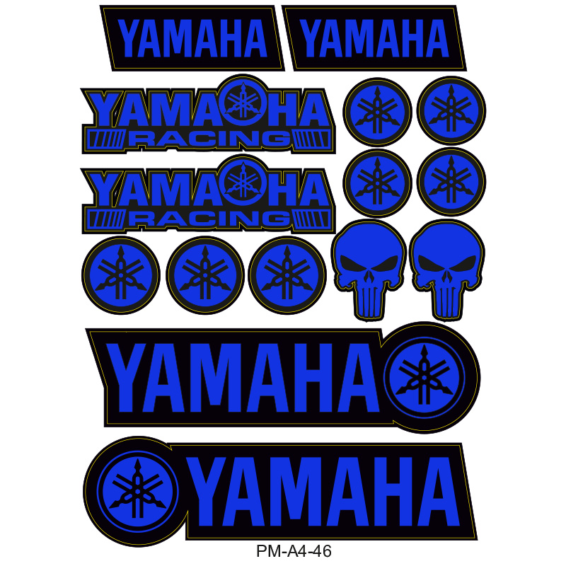 YAMAHA MOTOSİKLET STİCKER SETİ ÇOKLU STİCKER 03