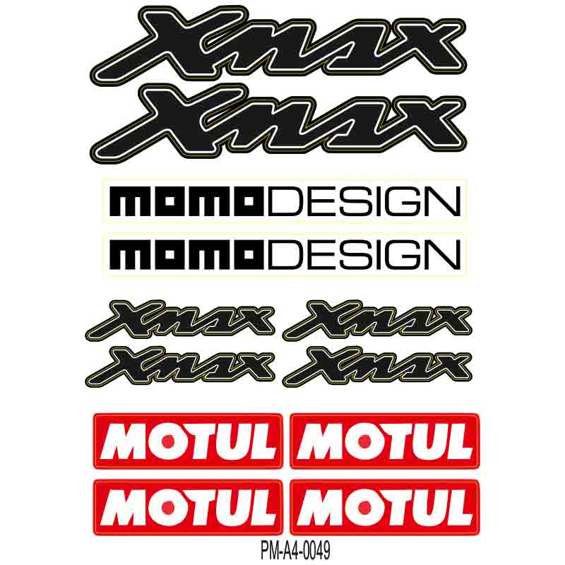 XMAX MOMO DESİGN STİCKER SETİ ÇOKLU STİCKER 02