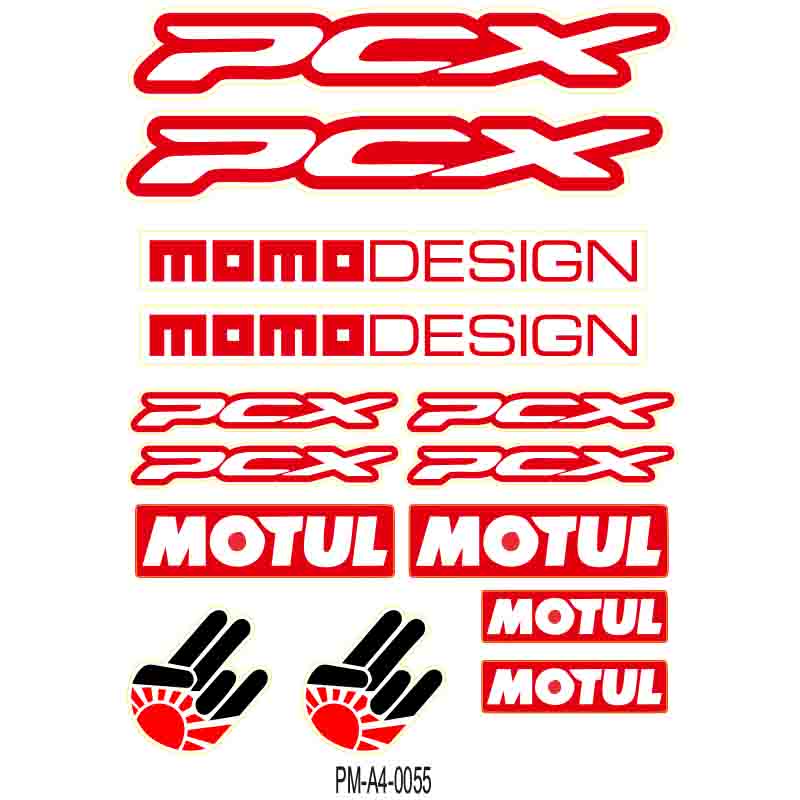 PCX MOMO DESİGN STİCKER SETİ ÇOKLU STİCKER 04