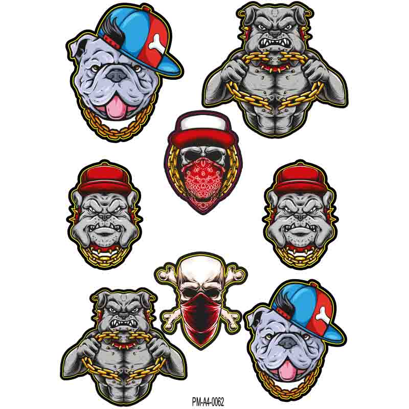 SKULL BULLS KARIŞIK STİCKER SETİ 01