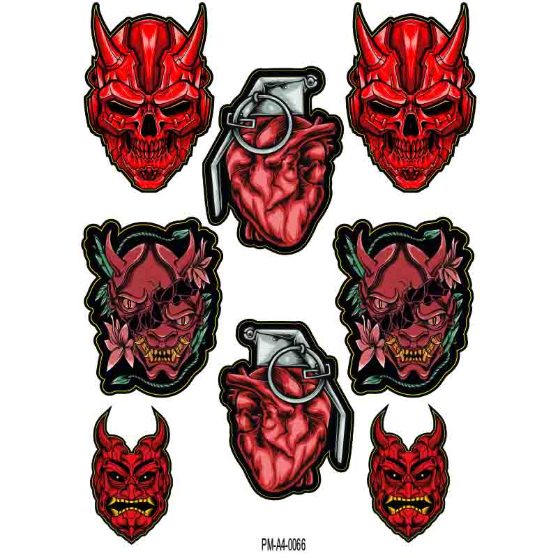 TREND KARIŞIK EKİPMAN KASK MOTORSİKLET STİCKER SETİ 01