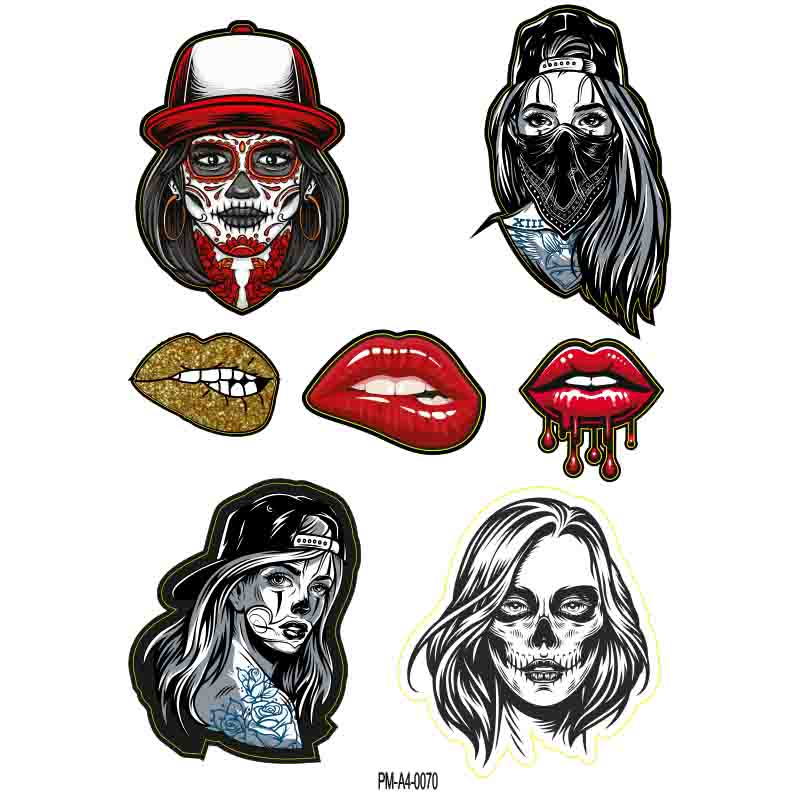 TREND KARIŞIK EKİPMAN KASK MOTORSİKLET STİCKER SETİ 05