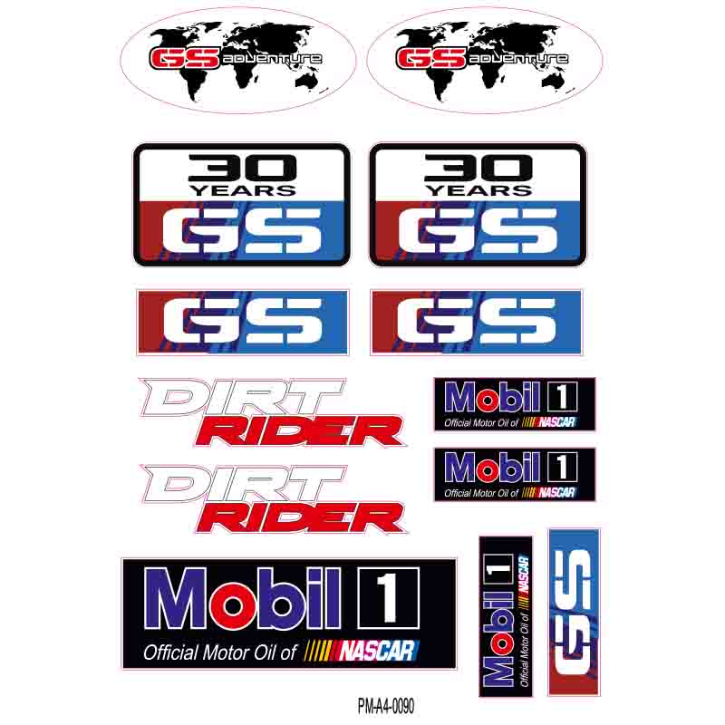 SPONSOR ÇOKLU EKİPMAN KASK MOTORSİKLET STİCKER SETİ 06