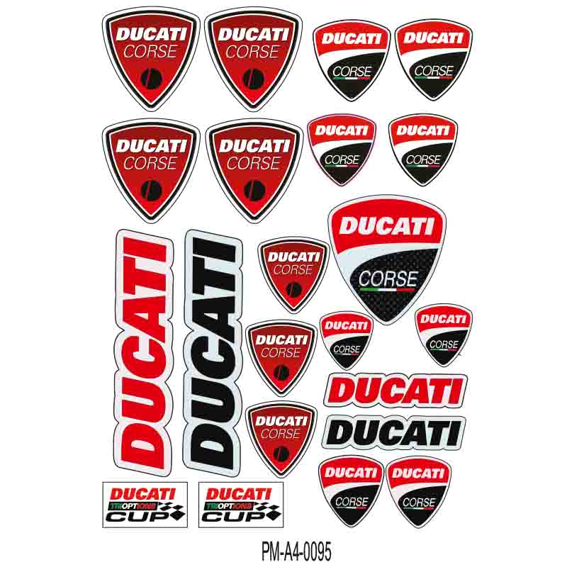 SPONSOR DUCATI CUP EKİPMAN KASK MOTORSİKLET STİCKER SETİ 01