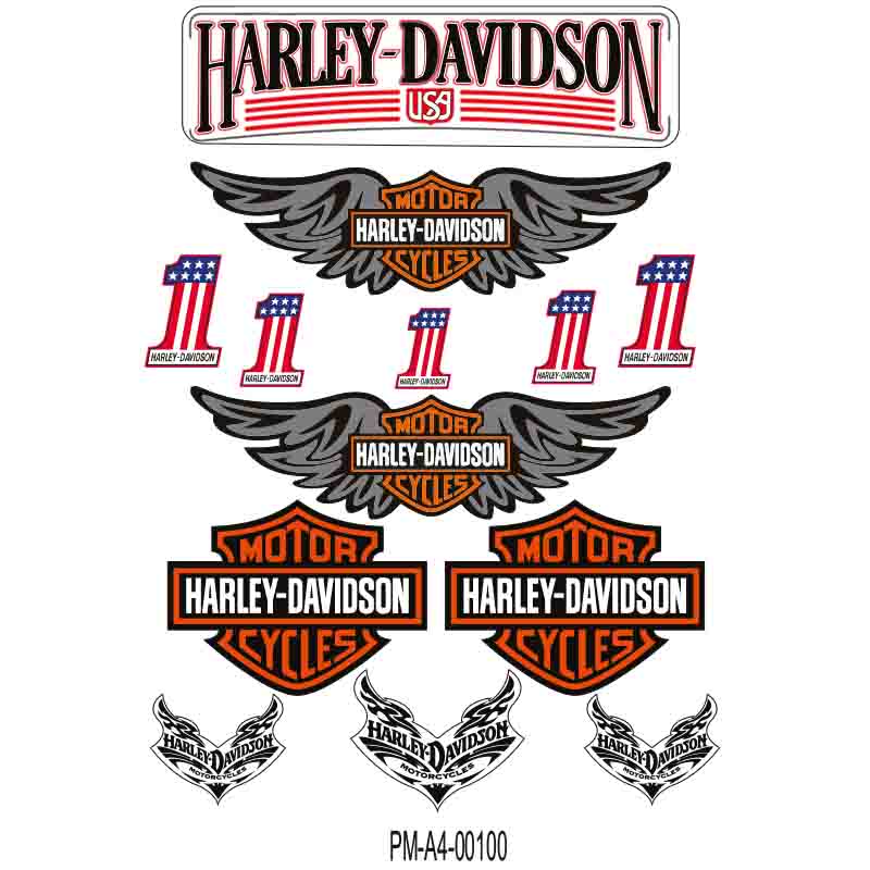SPONSOR HARLEY DAVIDSON EKİPMAN KASK MOTORSİKLET STİCKER SETİ 05