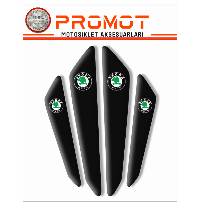 ARABA YAN KAPI KORUMA SKODA UYUMLU STİCKER SİYAH 3D 