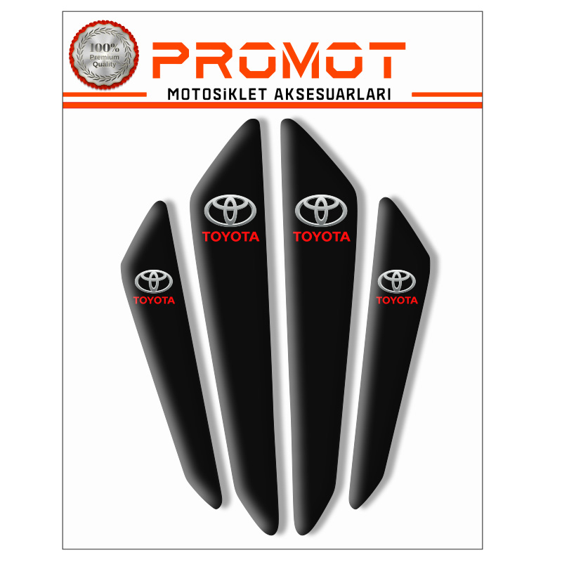 ARABA YAN KAPI KORUMA TOYOTA UYUMLU STİCKER SİYAH 3D 