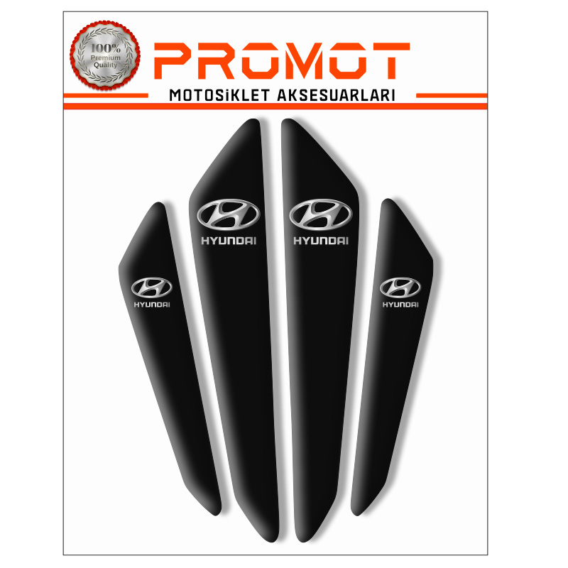 ARABA YAN KAPI KORUMA HYUNDAI UYUMLU STİCKER SİYAH 3D 