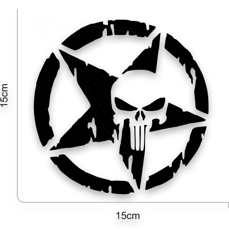 ARMY YILDIZ SİYAH 2 Lİ STİCKER 1