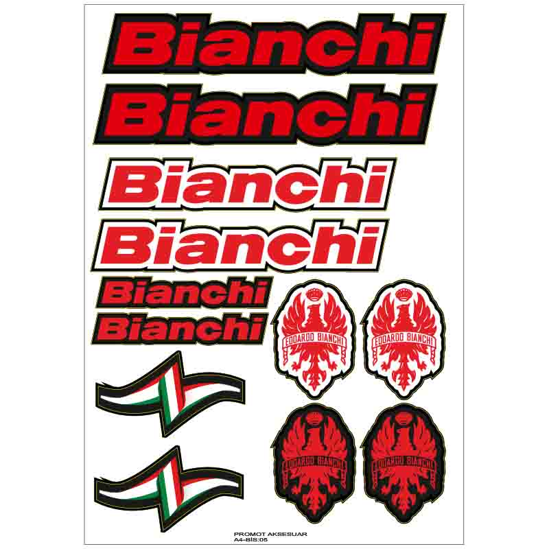 BİANCHİ BİSİKLET KADRO STİCKER SETİ 01