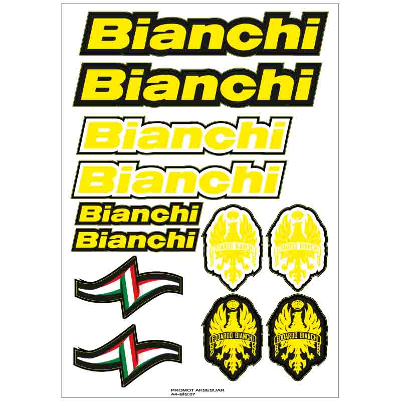 BİANCHİ BİSİKLET KADRO STİCKER SETİ 03