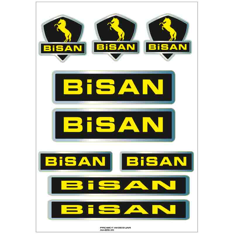 BİSAN BİSİKLET KADRO STİCKER SETİ 04