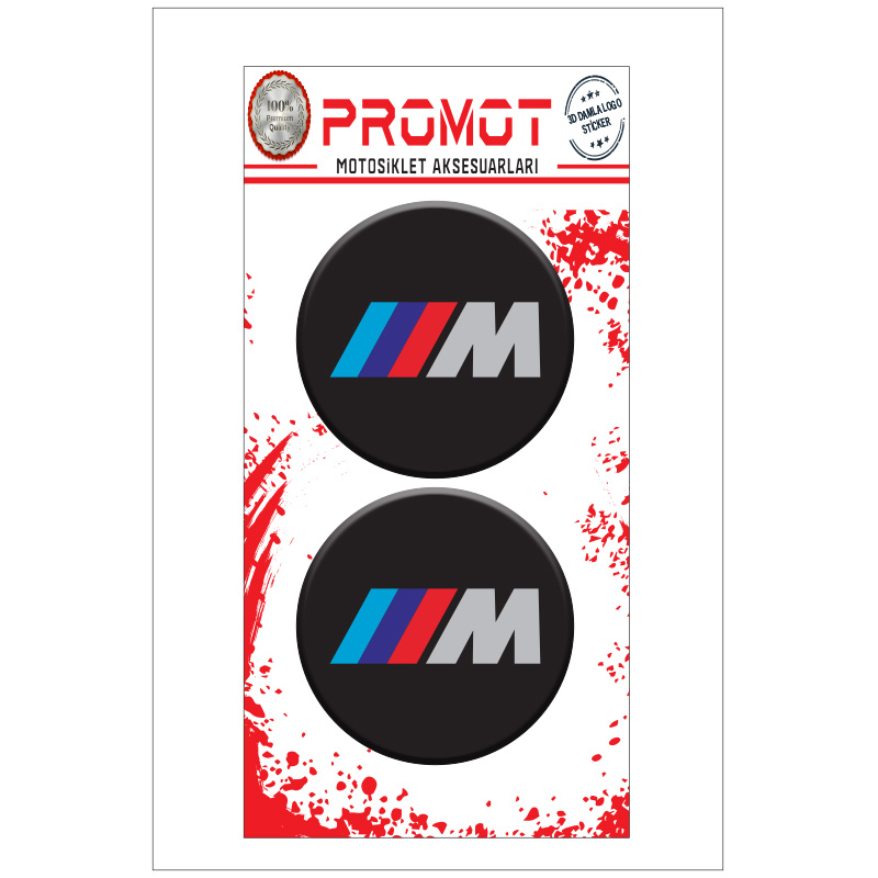 LOGO BMW 3D KABARTMALI DAMLA STİCKER 5cm 03