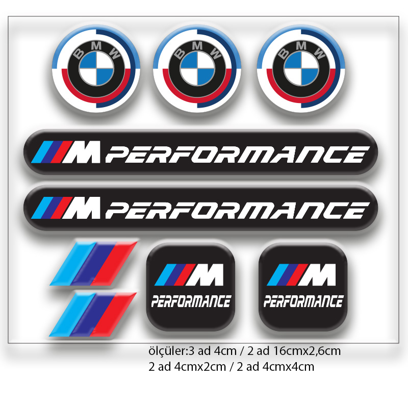 BMW 3D DAMLA STİCKER SETİ 