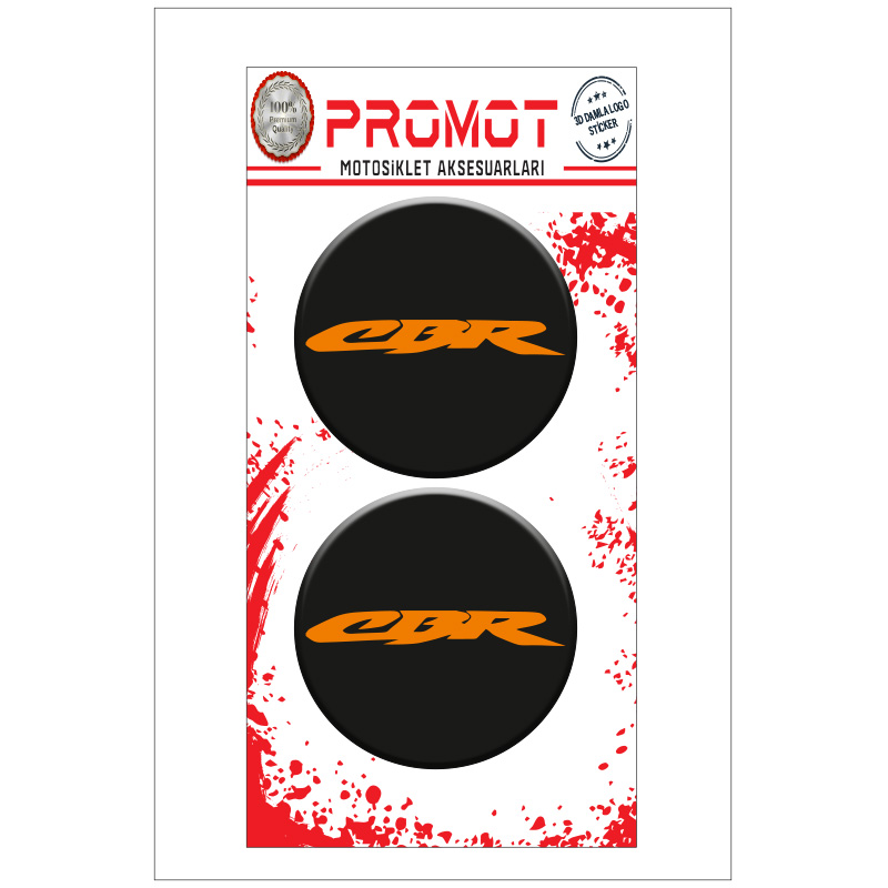 CBR TASARIMLI 3D KABARTMALI DAMLA STİCKER 5cm 03